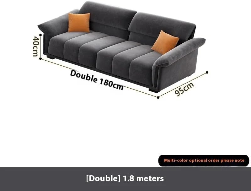 Aroma Homes Modern Luxury European Style Sofa - Plush Velvet Upholstery, Extra Wide Sectional with Chaise Lounge - Grey - Image 2